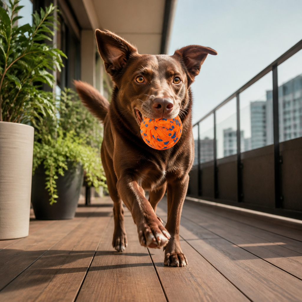 Interaktiv Laddningsbar Hundboll – Smart Rullande Och Tandvårdande Tuggleksak