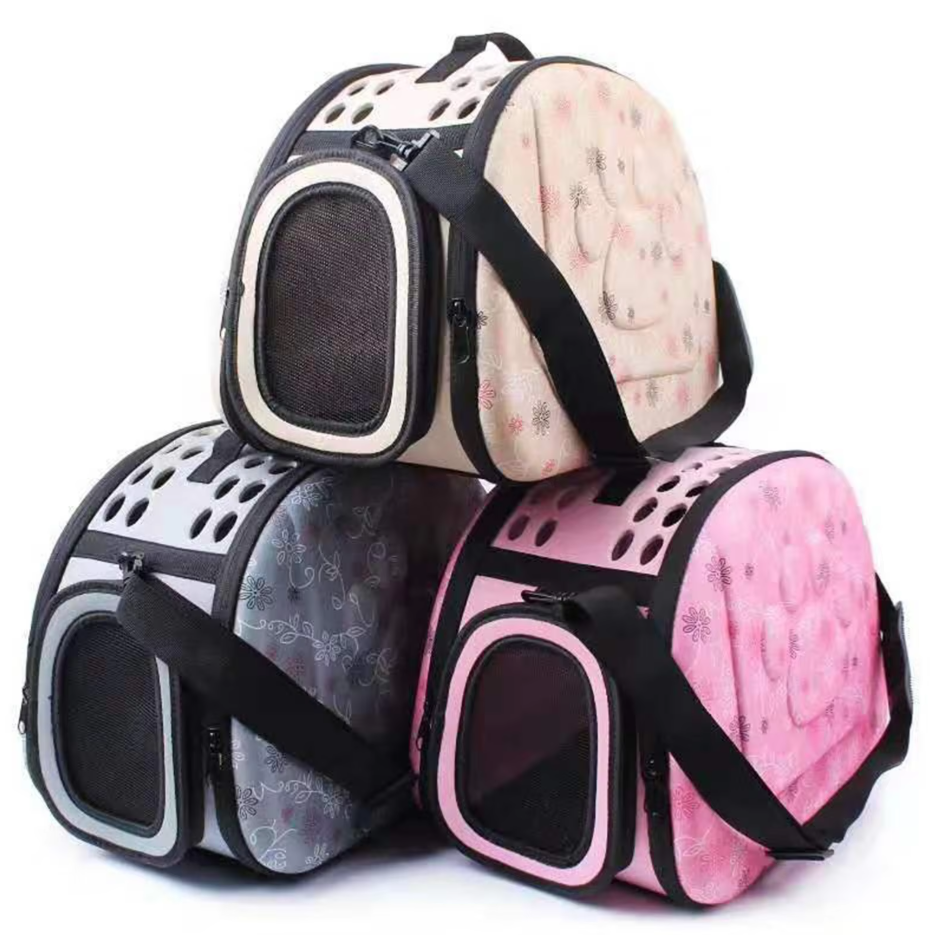 Djurtyp - Mjuk kattbärväska med blommönster