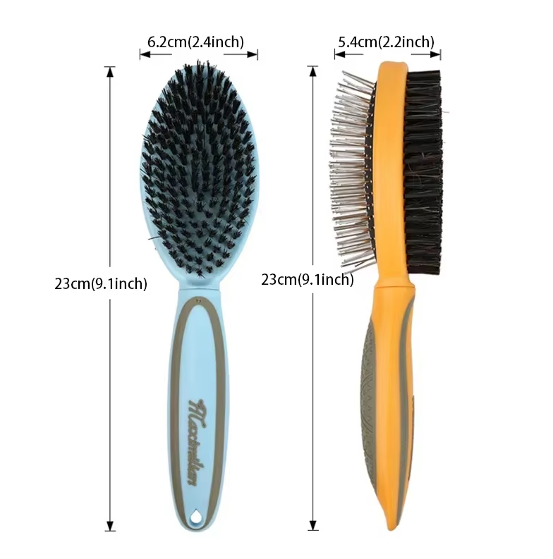 Dubbelsidig Borste – Mjuk och Effektiv Pälsvård för Hundar och Katter