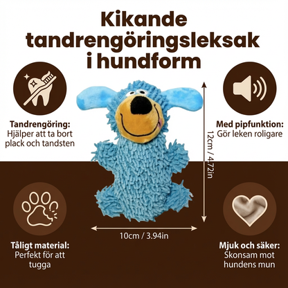 Kikande tandrengöringsleksak i hundform