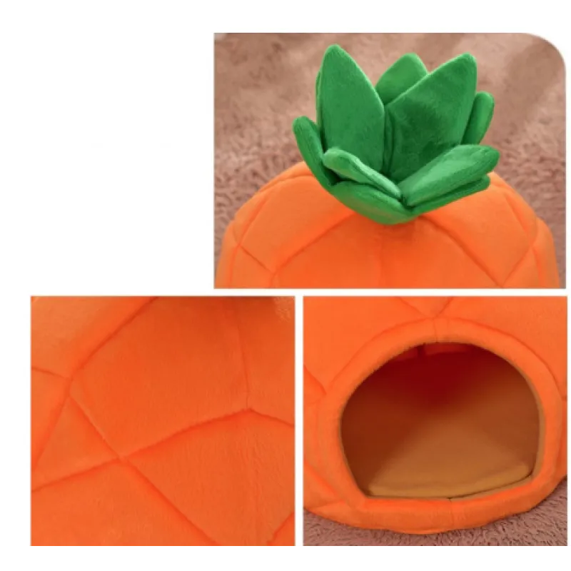 Ananasdesign Kattgrotta – Mysig Sovgrotta för Katter och Små Hundar