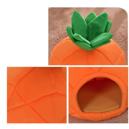 Ananasdesign Kattgrotta – Mysig Sovgrotta för Katter och Små Hundar