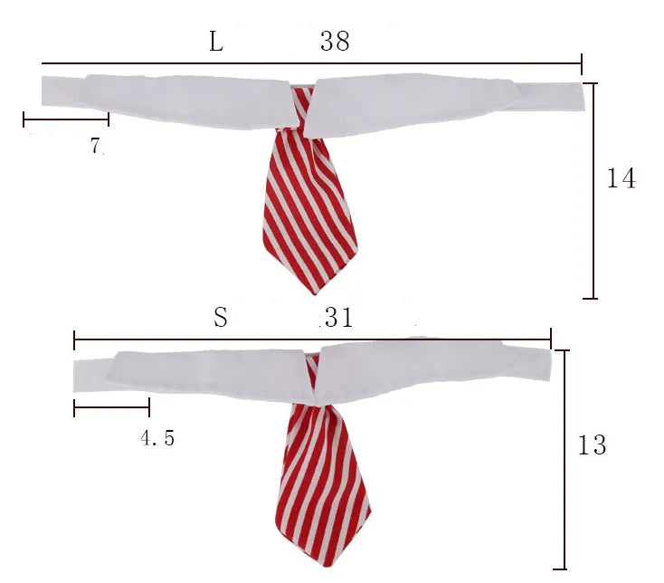 Elegant halsband med slips för hundar och katter