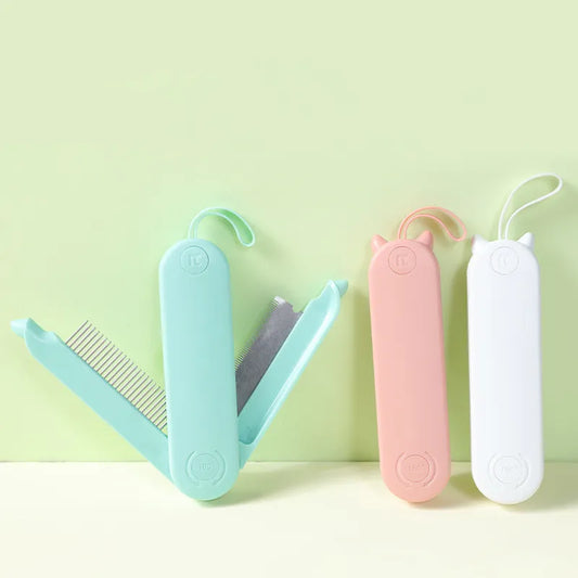 Elektrisk Borste för Katter och Hundar – Avtrasslande Borste för Husdjur, Borste med Metalltänder