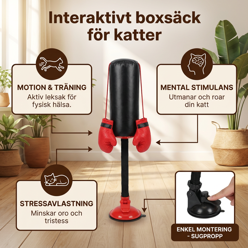 Interaktivt boxsäck för katter