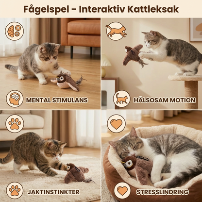 Fladdrande Fågel Kattleksak