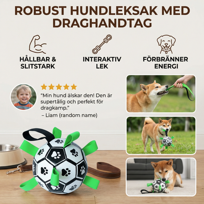 Robust hundleksak med draghandtag