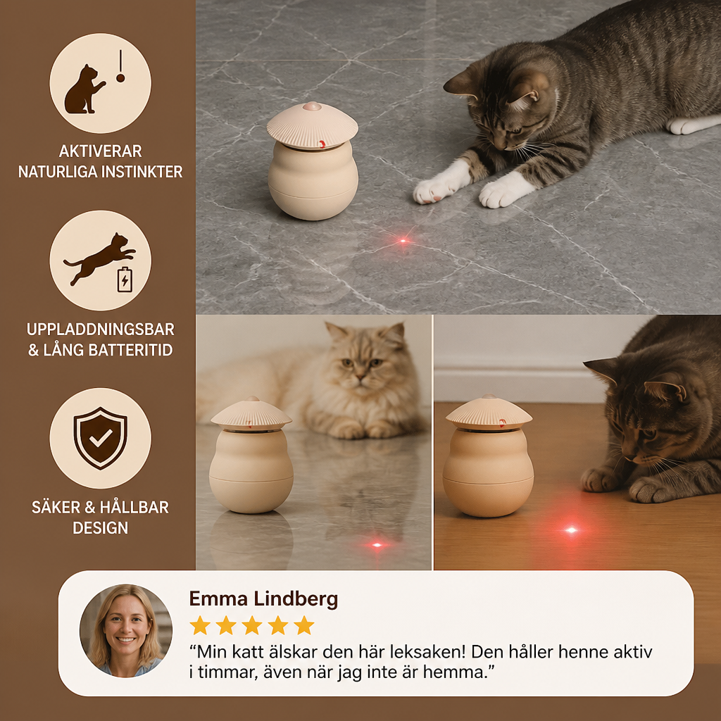 Automatisk Rörelseaktiverad Laserleksak för Katter
