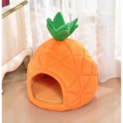 Ananasdesign Kattgrotta – Mysig Sovgrotta för Katter och Små Hundar