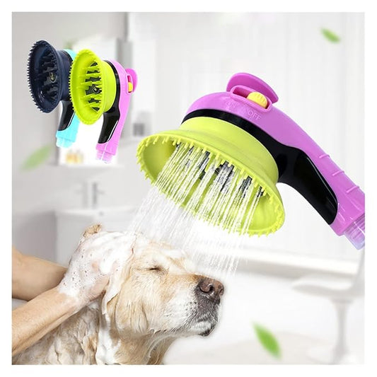 Duschborste för hundar med massagefunktion och pälsrengöring