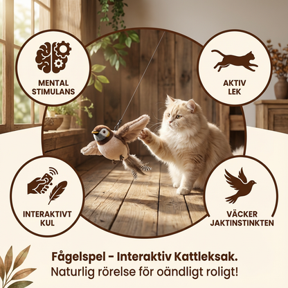 Fladdrande Fågel Kattleksak
