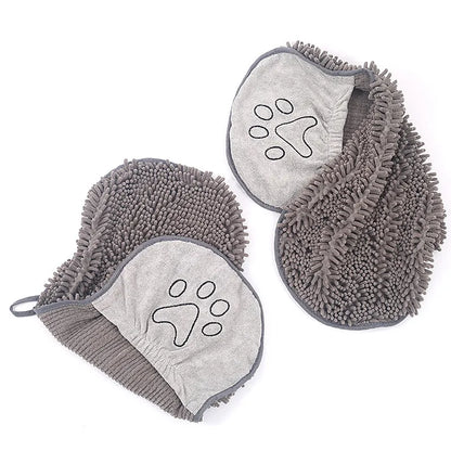 Absorberande Hundhandduk med Broderad Tass för Snabb Torkning