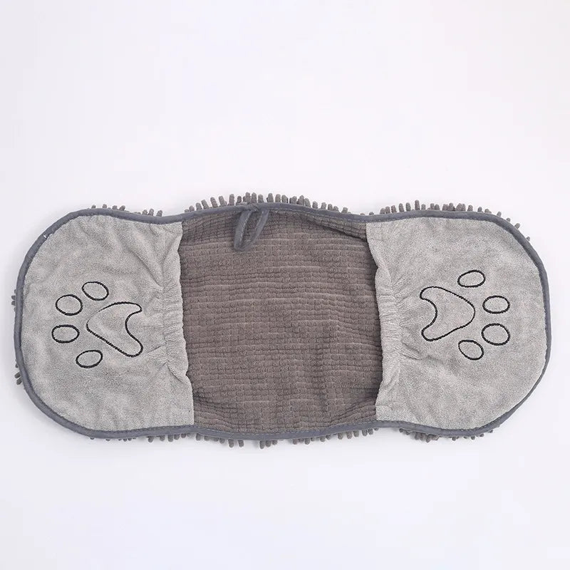Absorberande Hundhandduk med Broderad Tass för Snabb Torkning