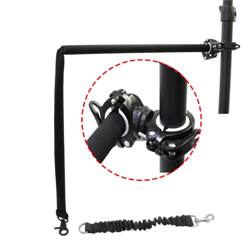 Cykelhundkoppel med fjädring för säker cykling och hundpromenader