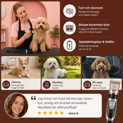 Tystgående Pälsrakningsset För Hundar