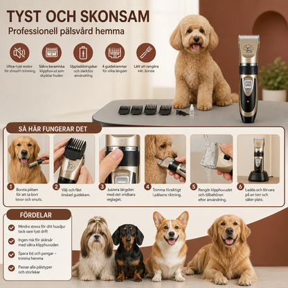Tystgående Pälsrakningsset För Hundar