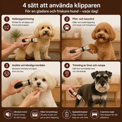 Tystgående Pälsrakningsset För Hundar