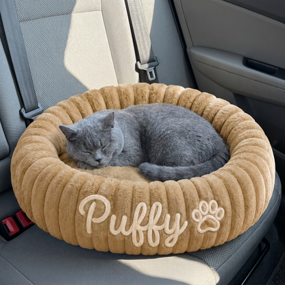 Runt, fluffigt och personligt kattbädd