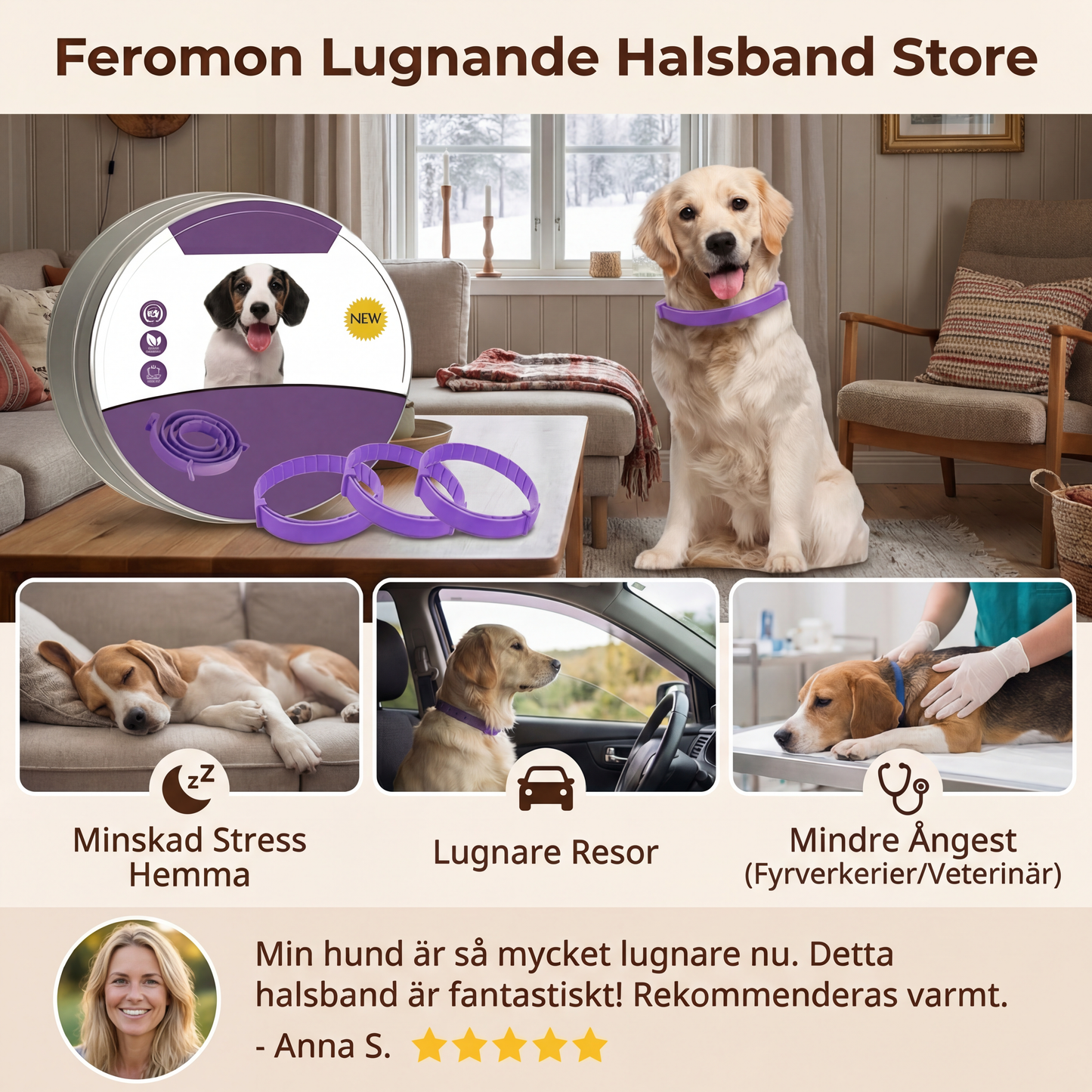 Feromon Lugnande Halsband