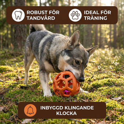 Hundens Klockboll Leksak - Hållbar Tandvård och Träning
