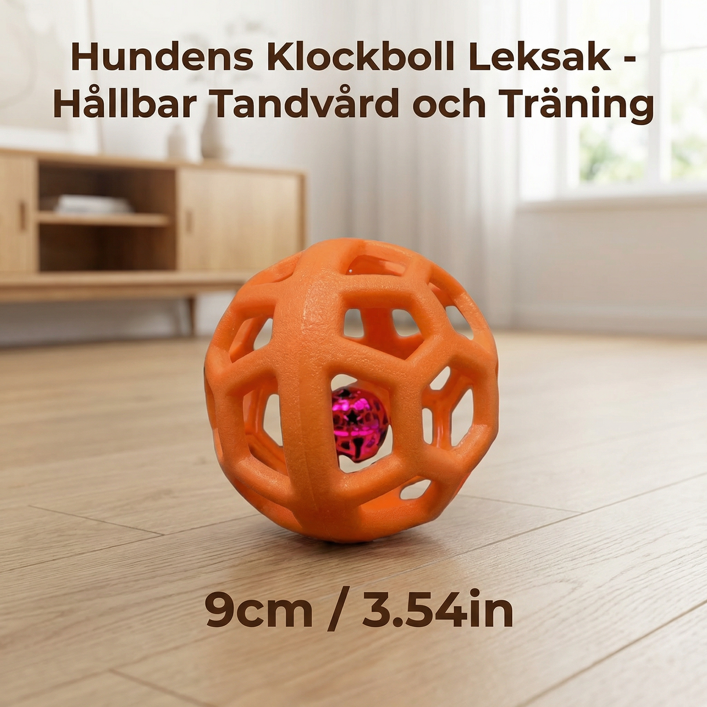 Hundens Klockboll Leksak - Hållbar Tandvård och Träning