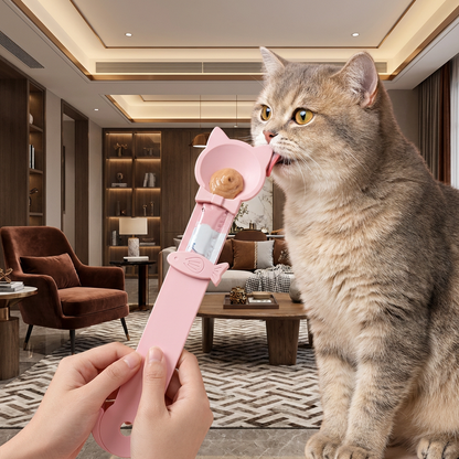 Leckerlöffel för katter – Foder- och snacksdispenser med lång handtag