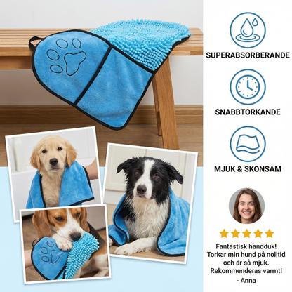 Mikrofiberhandduk för Husdjur – Superabsorberande Mjuk Torkhandduk för Hundar och Katter