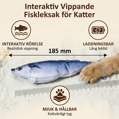 Interaktivt Vippande Fiskleksak för Katter