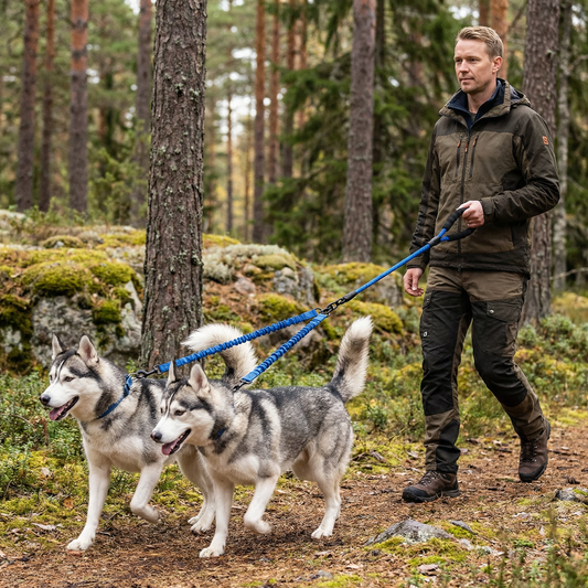Enkel Anti-Trassel Dubbel Hundkoppel