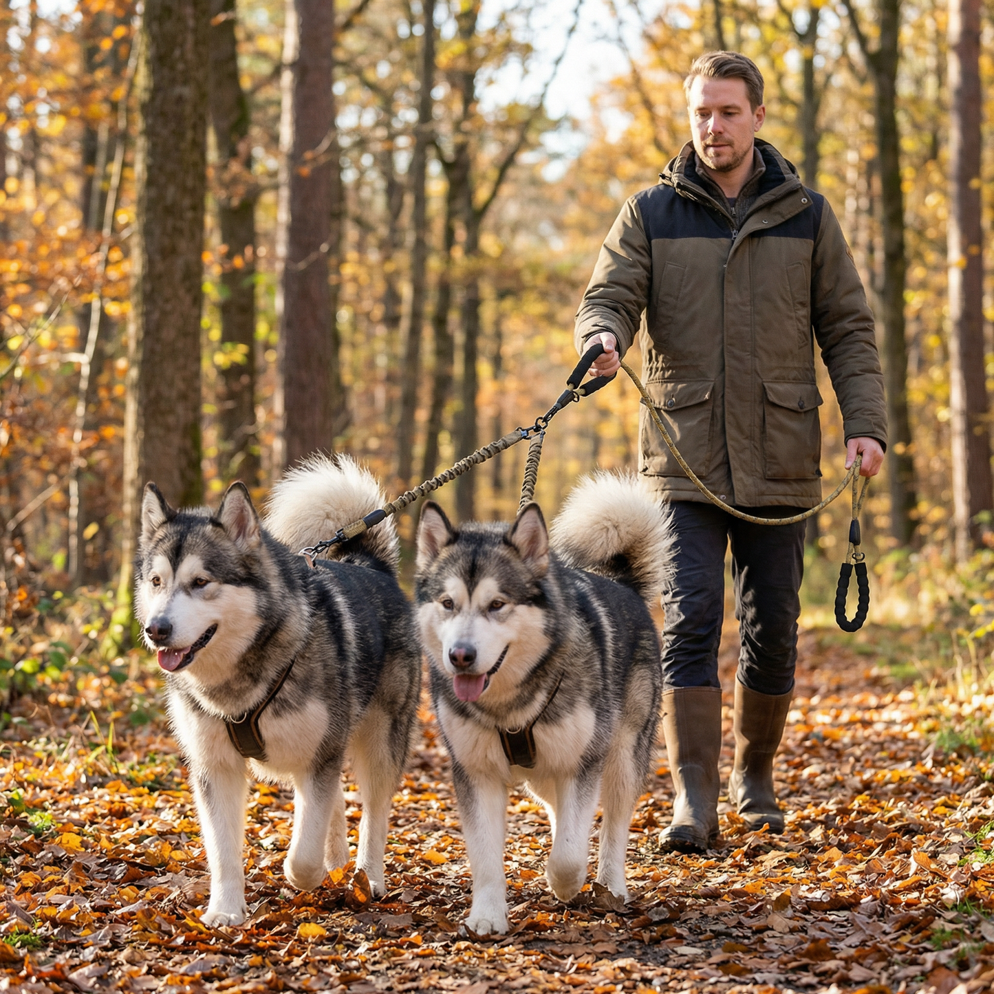 Enkel Anti-Trassel Dubbel Hundkoppel