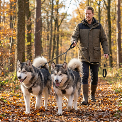 Enkel Anti-Trassel Dubbel Hundkoppel