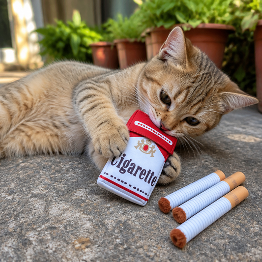 Kattmynta-Leksaksset i Form av Ett Cigarettpaket för Interaktiv Kattlek