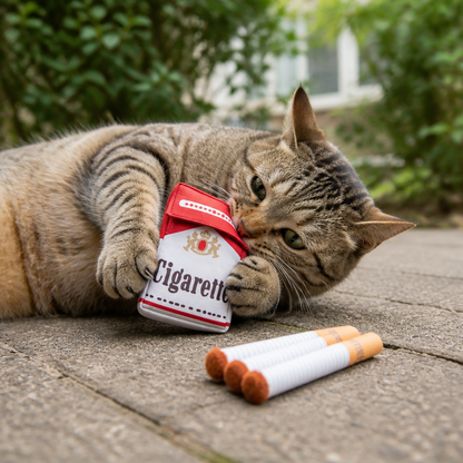 Kattmynta-Leksaksset i Form av Ett Cigarettpaket för Interaktiv Kattlek