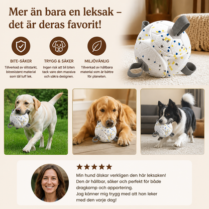 Miljövänlig Oförstörbar Hundboll – Bitresistent Interaktiv Dragkamp- Och Apporteringsleksak