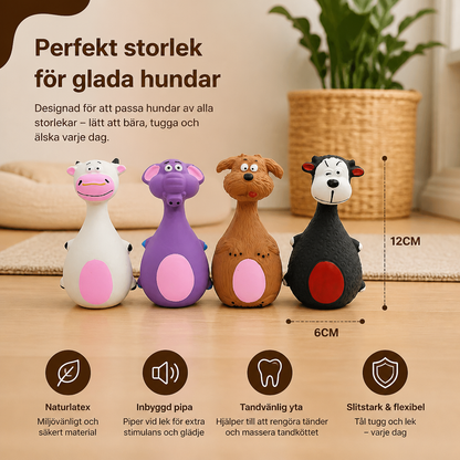 Hållbar Miljövänlig Latextandvårdsleksak För Hund Med Pipfunktion