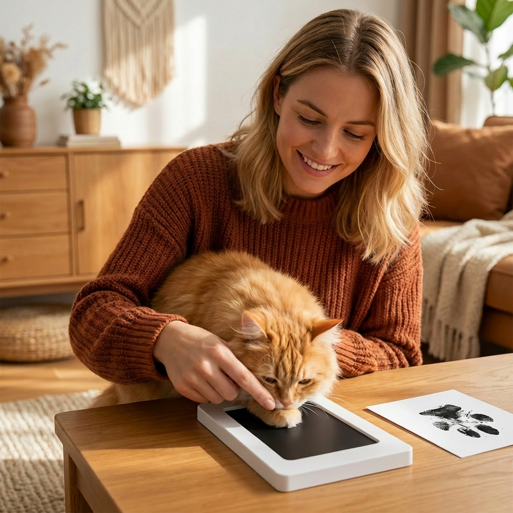 Husdjur Tass- Och Nosavtryckskit – DIY Minneskit För Katt
