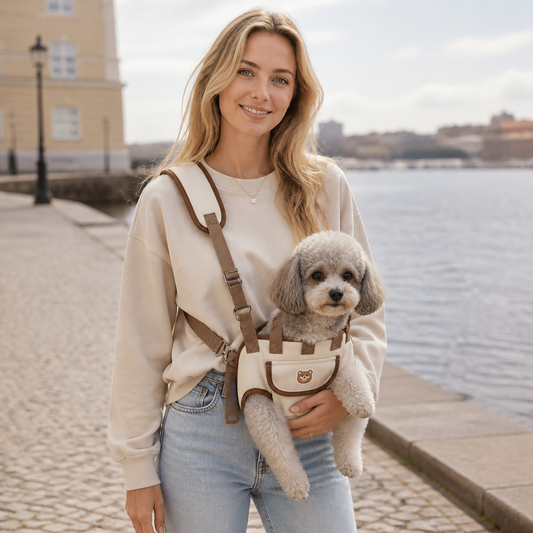 Justerbar Axelväska för Små Hundar och Katter