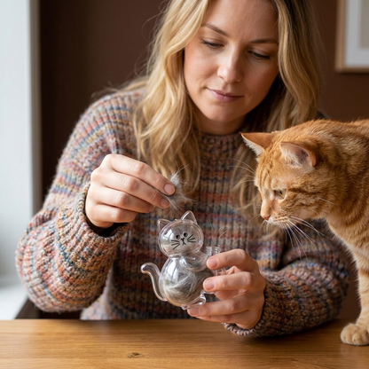 Kattmagnet för Morrhårsminnen – Minnesdisplay för Päls och Morrhår