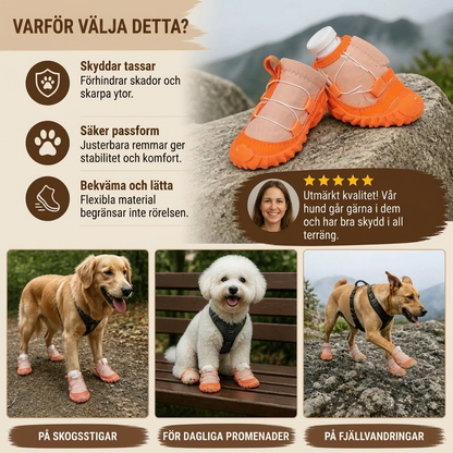 Skyddande Hundskor Med Justerbara Remmar För Bekväma Promenader Utomhus