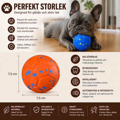 Miljövänlig, Bitresistent, Intelligent, Interaktiv, Automatisk Hundboll