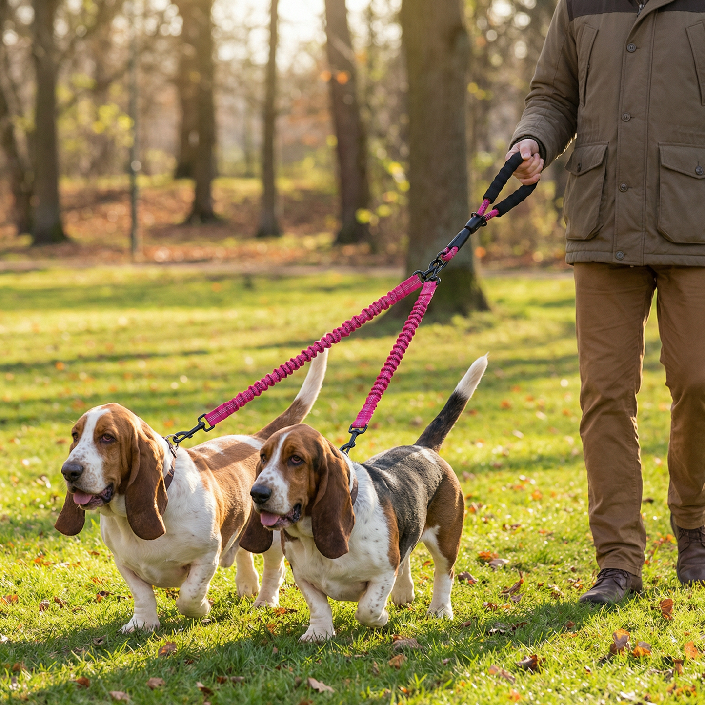 Enkel Anti-Trassel Dubbel Hundkoppel