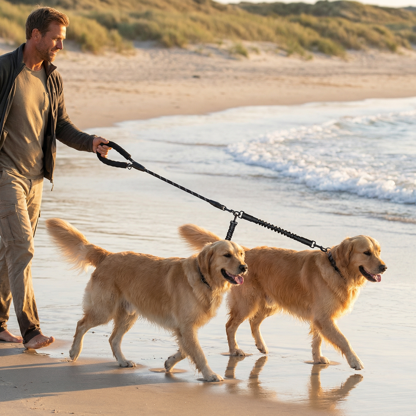 Enkel Anti-Trassel Dubbel Hundkoppel
