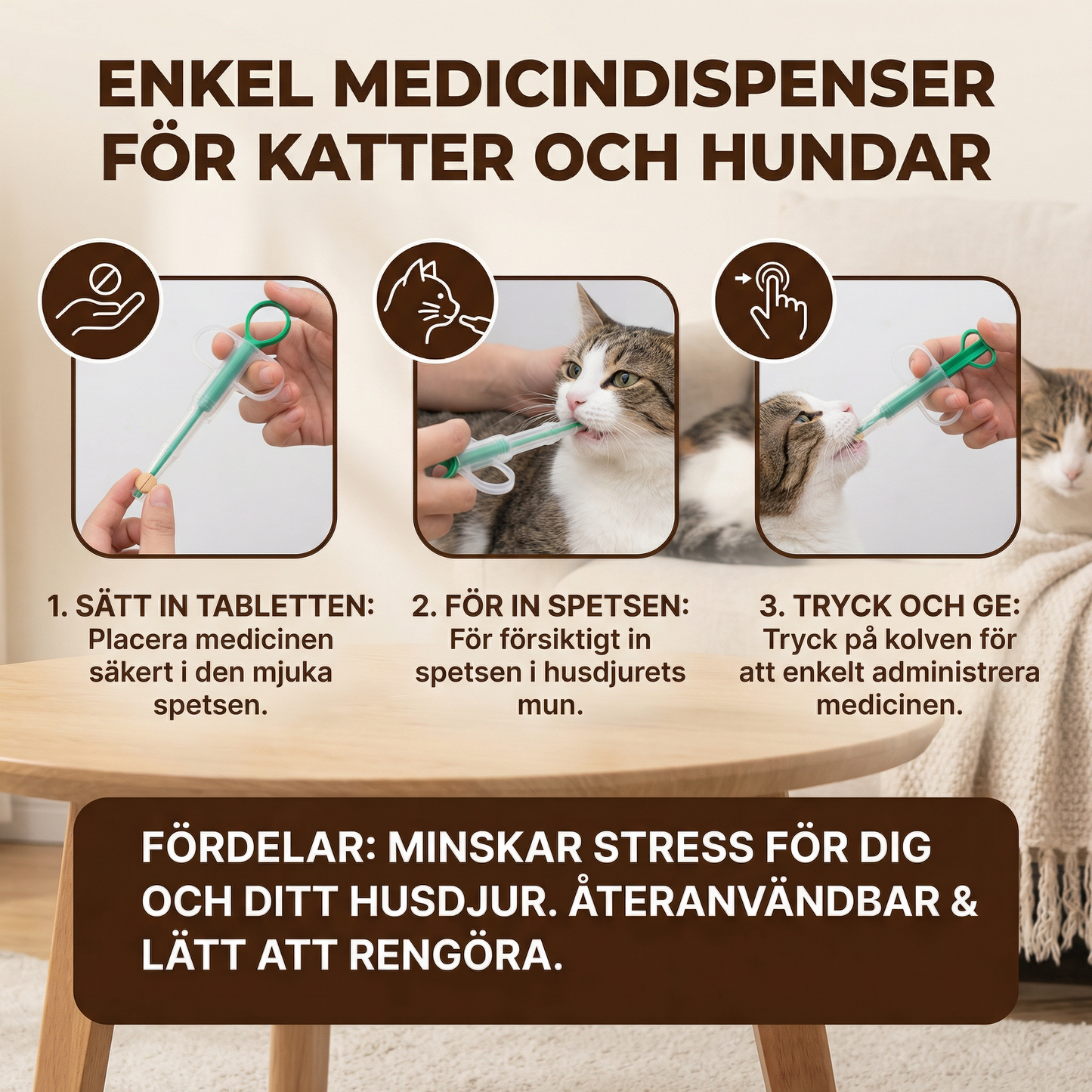 Pet Pill Shooter – Enkel medicindispenser för katter och hundar