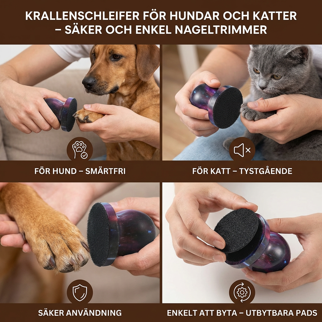 Krallenschleifer för Hundar och Katter – Säker och Enkel Nageltrimmer