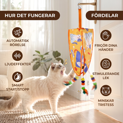Automatisk Hängande Kattleksak Med Fjädrar Och Ljud