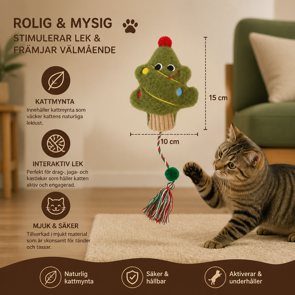 Julrepstavla Med Kattmynta För Katter