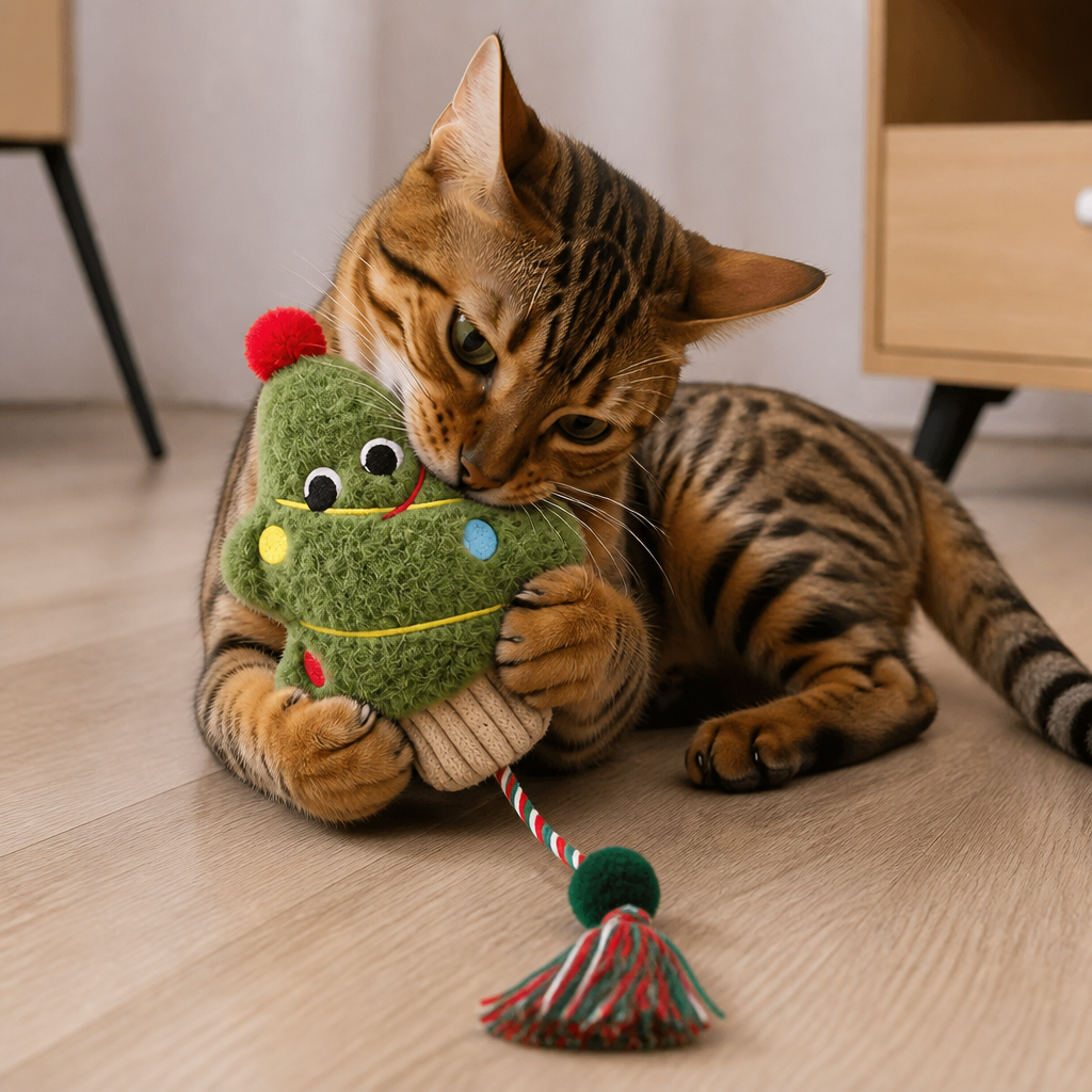 Julrepstavla Med Kattmynta För Katter