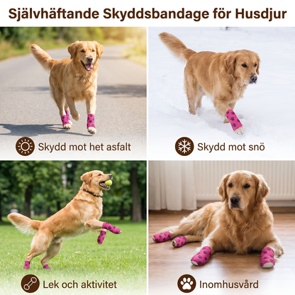 Självhäftande Skyddsbandage för Husdjur – Skydd mot Het Asfalt och Snö