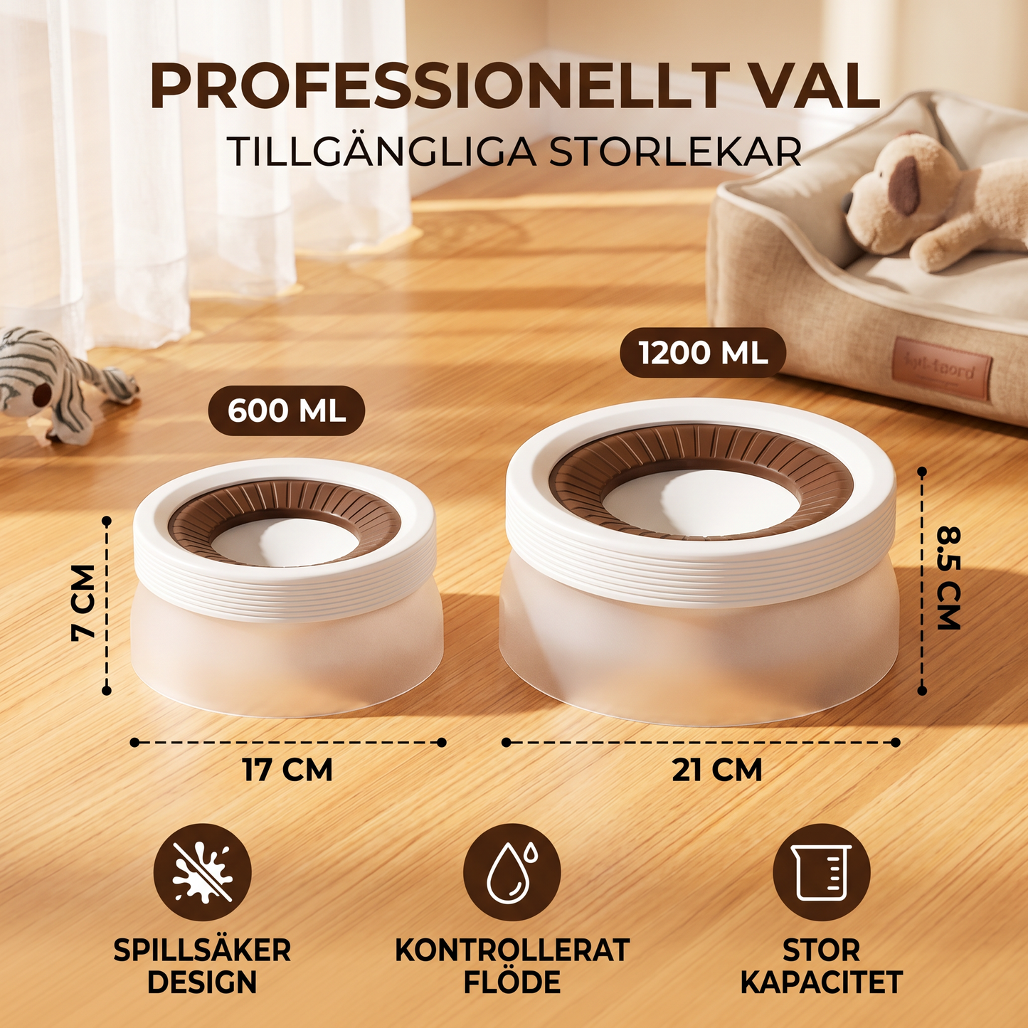 Spillsäker Vattenskål för Hundar