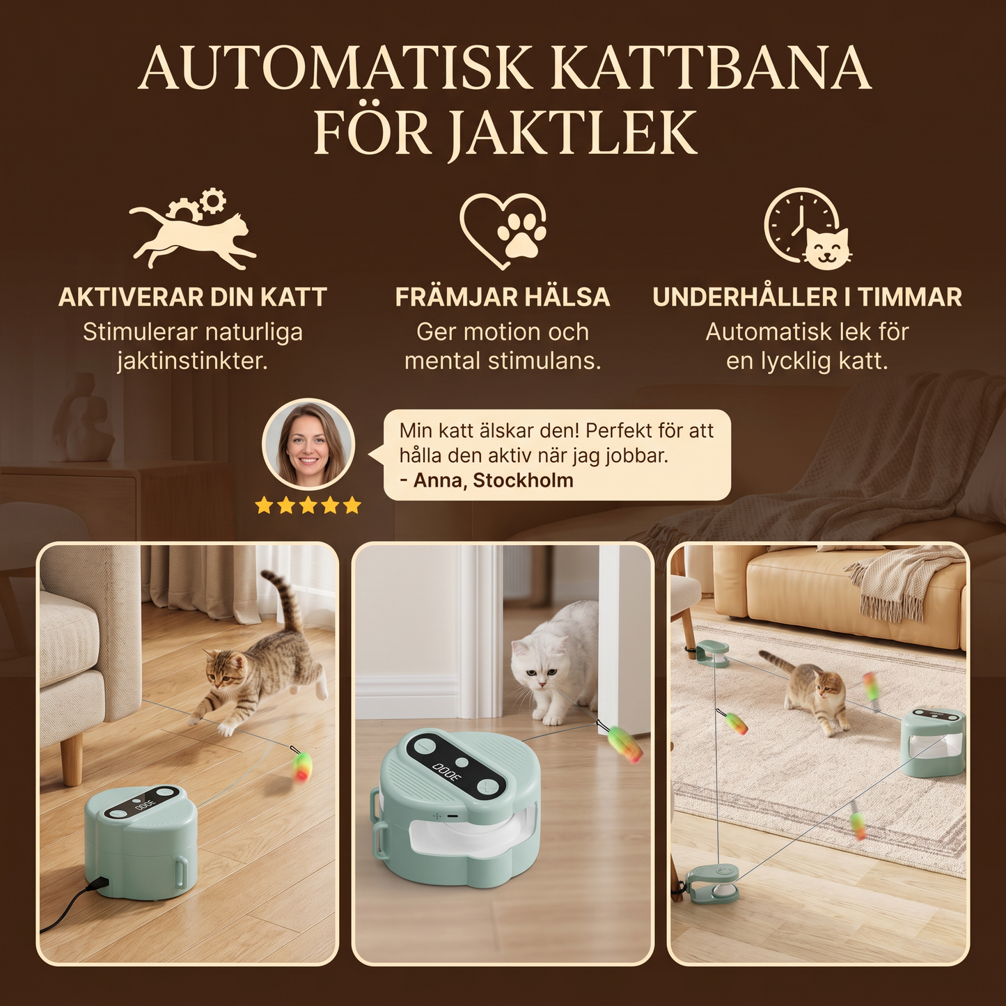 Automatisk Kattbana för Jaktlek